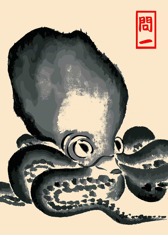Octopus Ink Painting