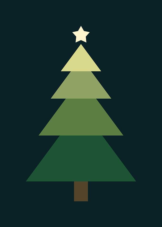 Geometric Christmas Tree Illustration