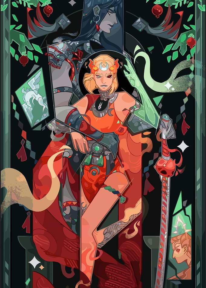 Hades Game Fanart: Artemis and Poseidon
