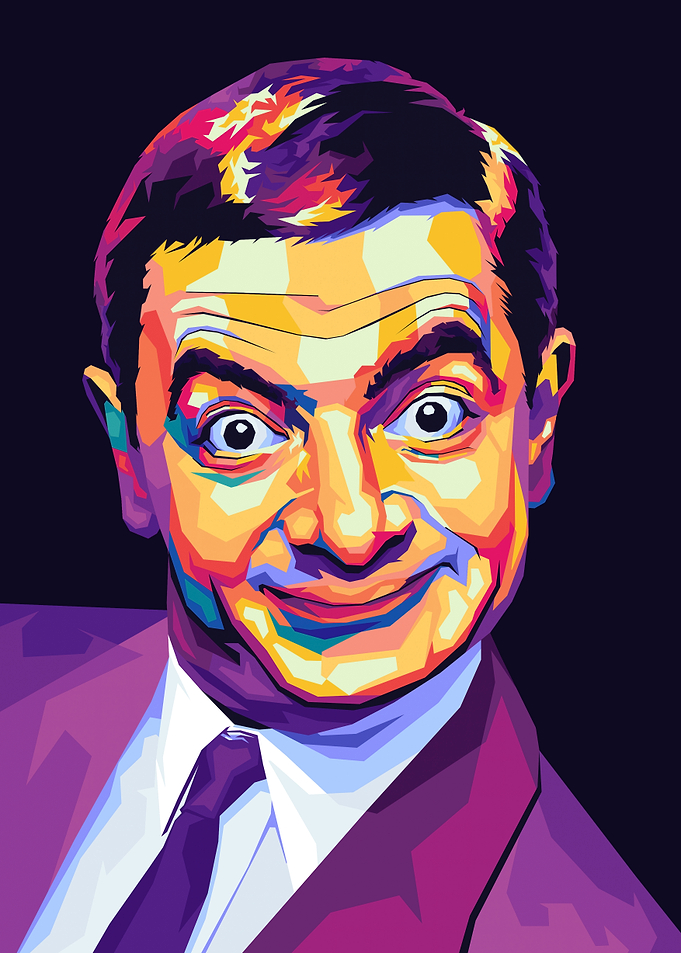 Mr. Bean Colorful Portrait