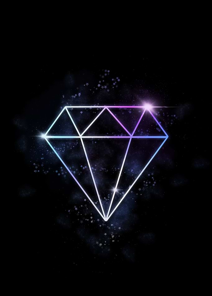 Neon Diamond in Space