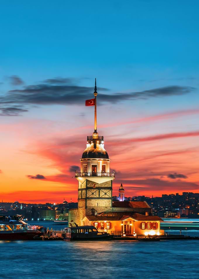 Maiden's Tower Istanbul at Sunset