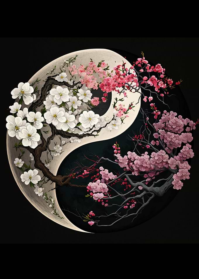 Yin Yang Cherry Blossom Tree