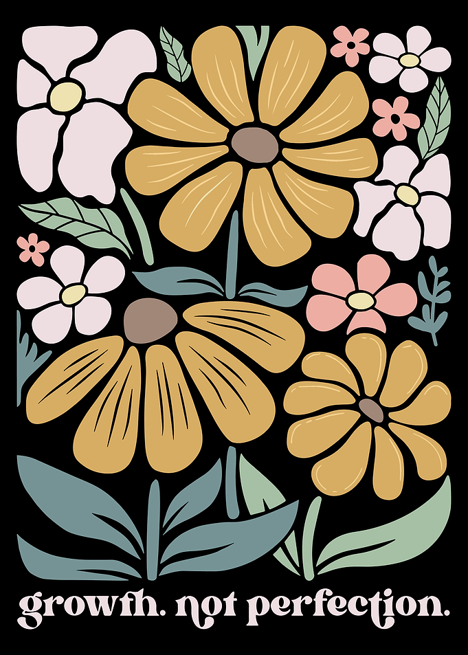Floral Illustration with Inspirational Quote
