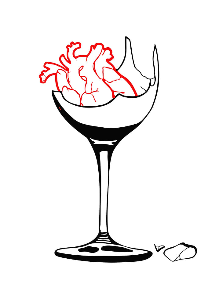 Broken Heart in a Glass