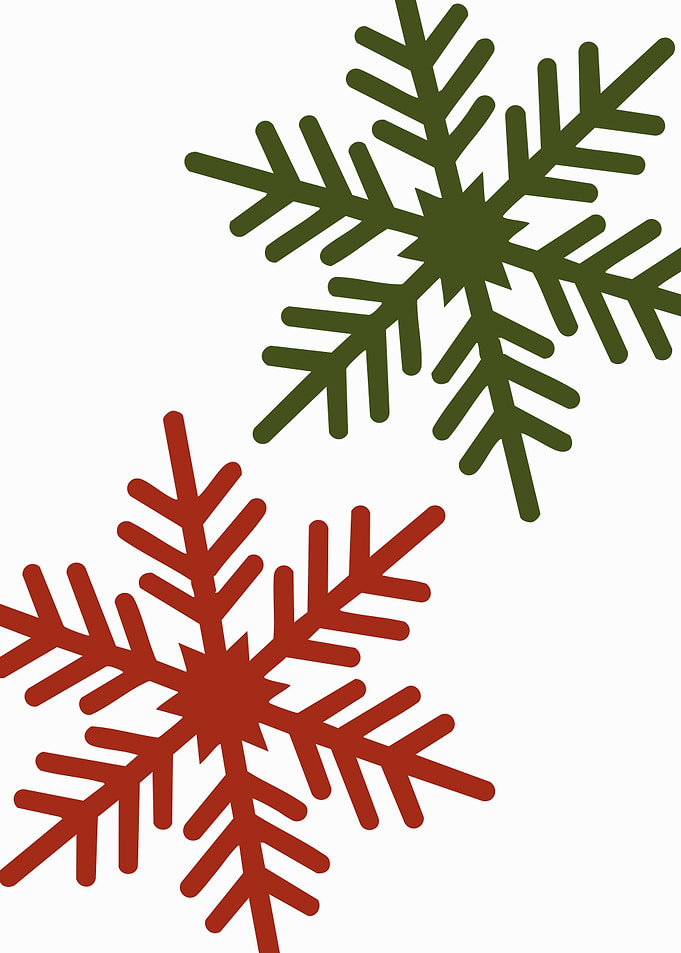 Red and Green Snowflakes