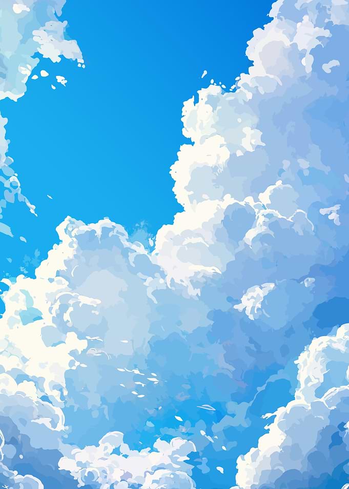 Blue Sky and Clouds Illustration