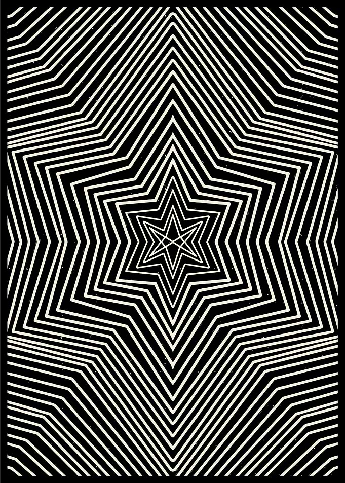 Abstract Star Optical Illusion