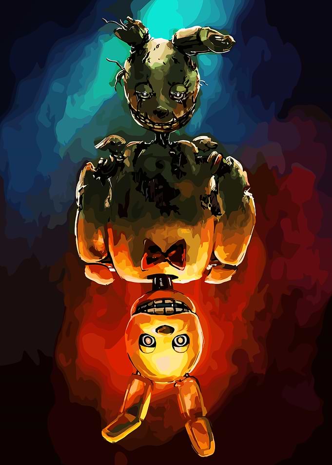 Springtrap and Chica Five Nights at Freddy's