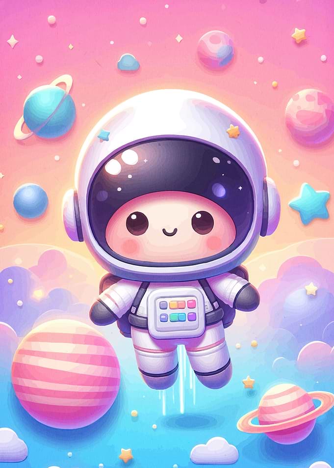 Cute Astronaut Space