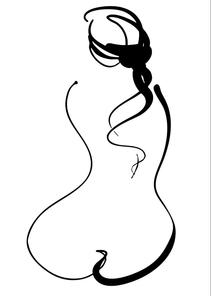 Minimalist Woman Line Art