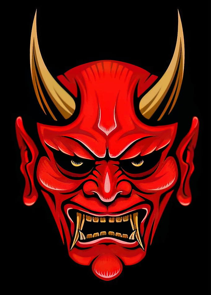 Red Devil Mask Illustration