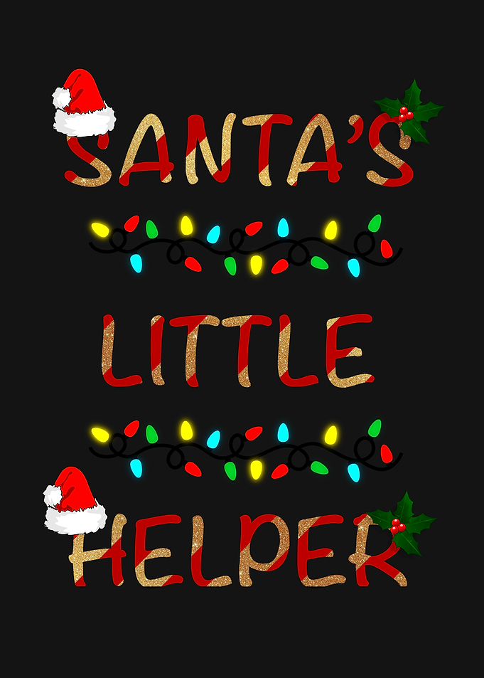 Santa's Little Helper Christmas Graphic