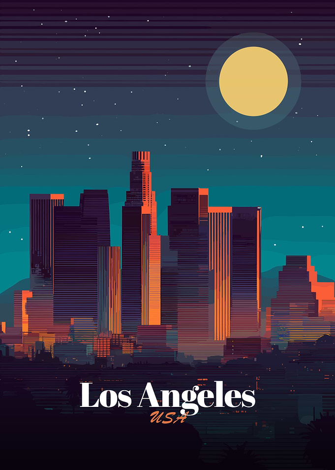 Los Angeles Cityscape at Night