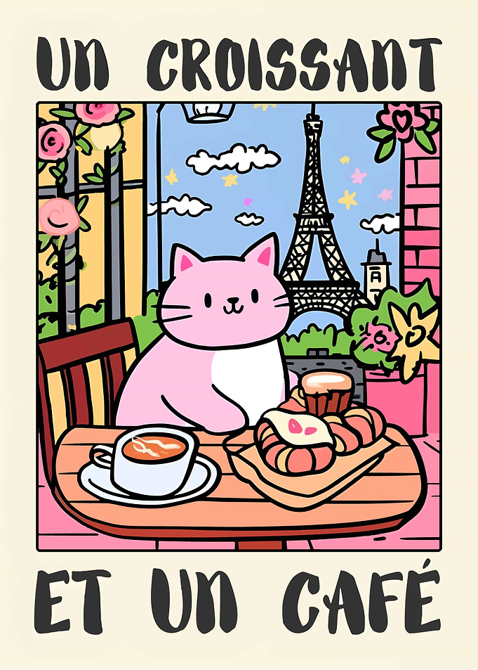 Un Croissant et Un Café