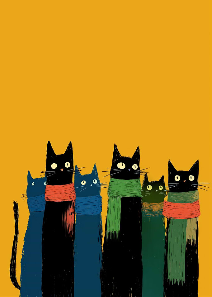 Cats in Scarves