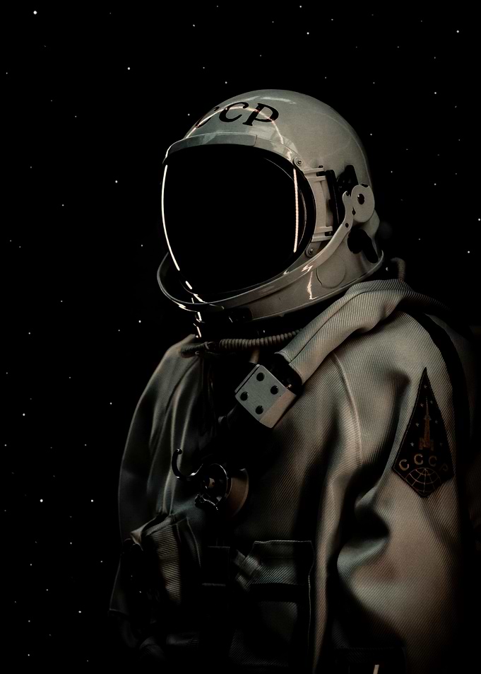 Soviet Cosmonaut in Space Suit