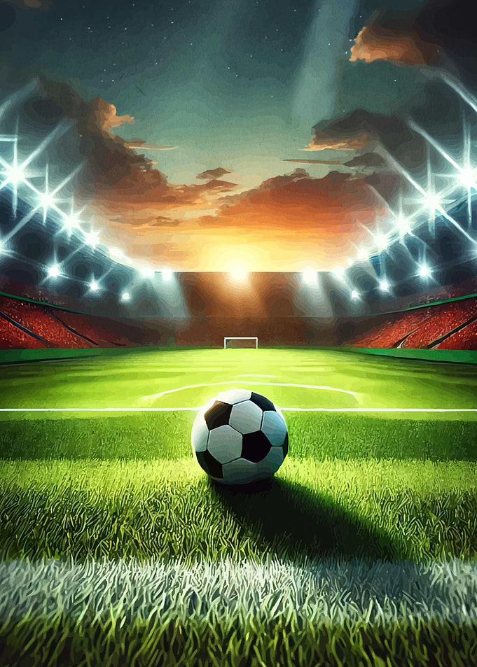 Soccer ball stadium field