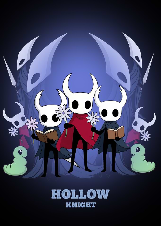 Hollow Knight characters illustration