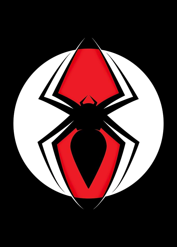 Spider Logo Red and Black