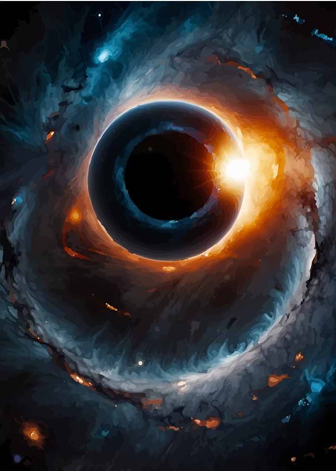 Black Hole in Space Digital Art