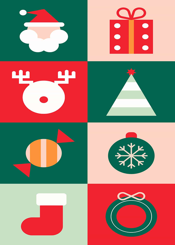Christmas Icons Grid