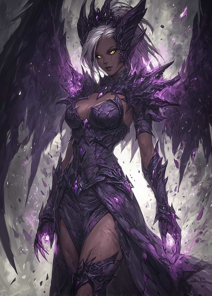 Dark Angel with Purple Accents