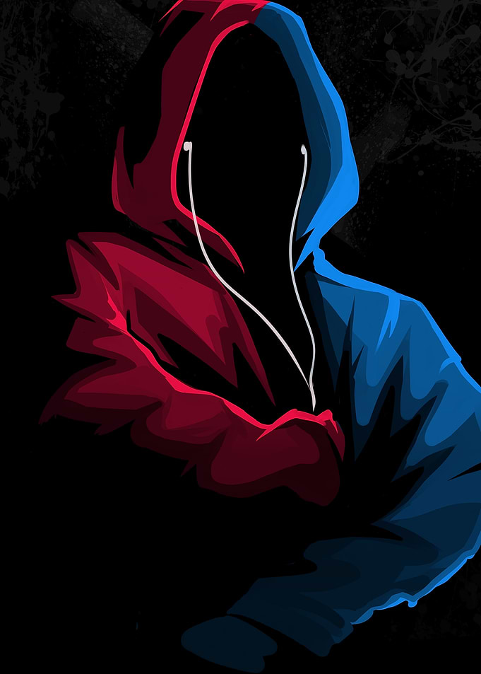 Hooded Figure with Headphones
