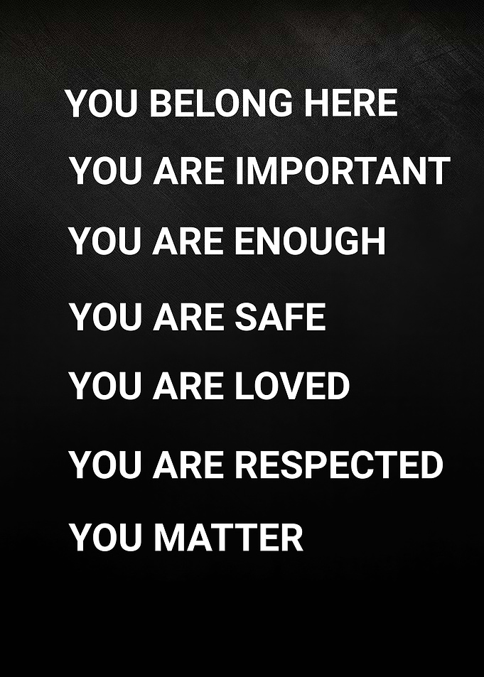 Affirmations on Black Background
