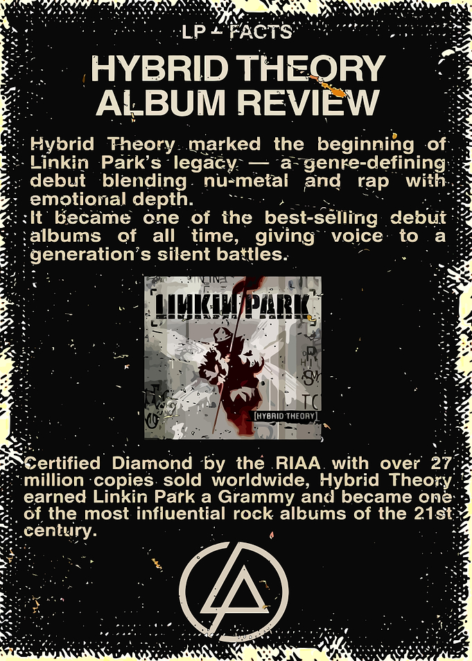 Vintage Album Linkin Park Hybrid Theory Art