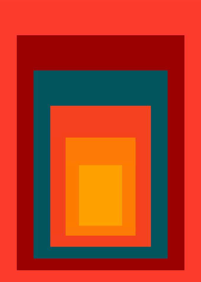 Nested Squares in Warm Tones