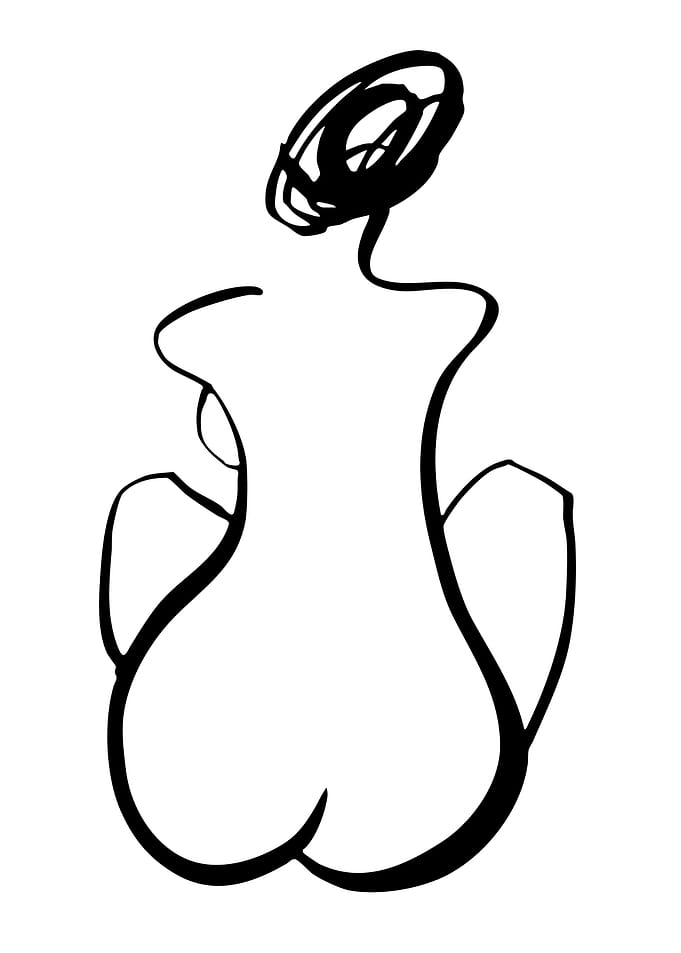 Minimalist Woman Line Art