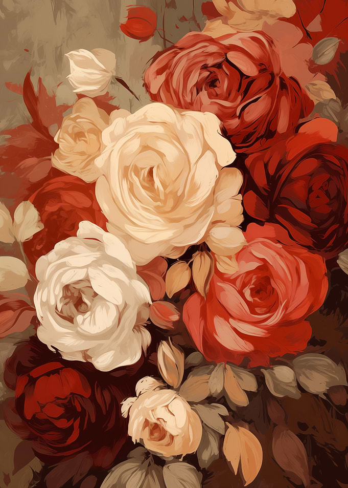Floral Painting with Roses
