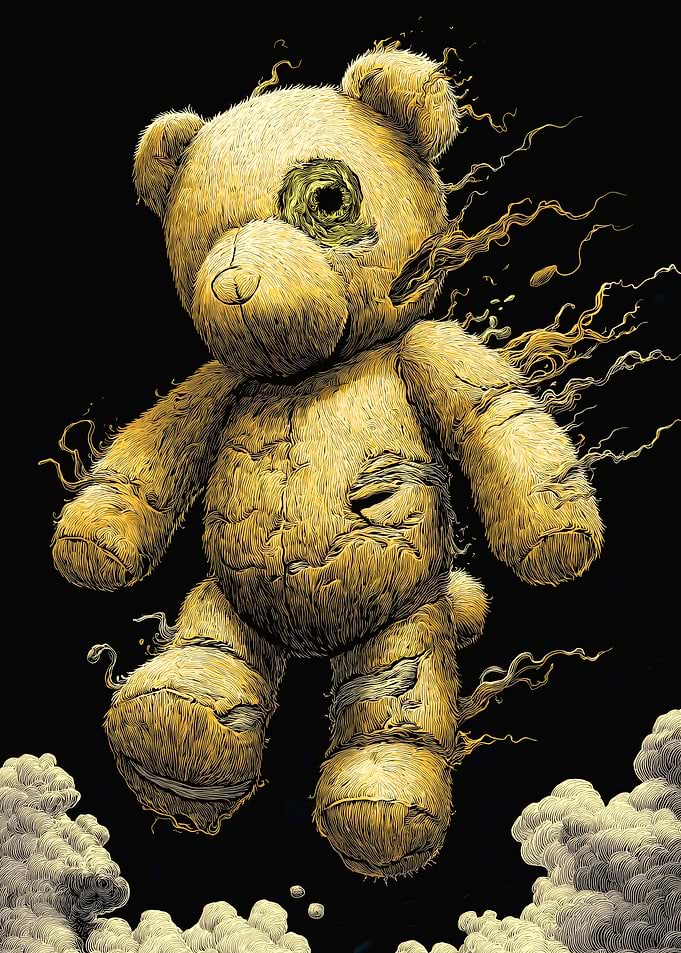 Distressed Bear Digital Art