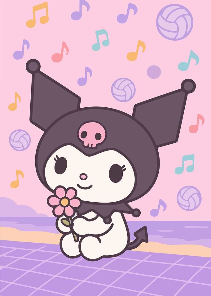 Kuromi with Flower