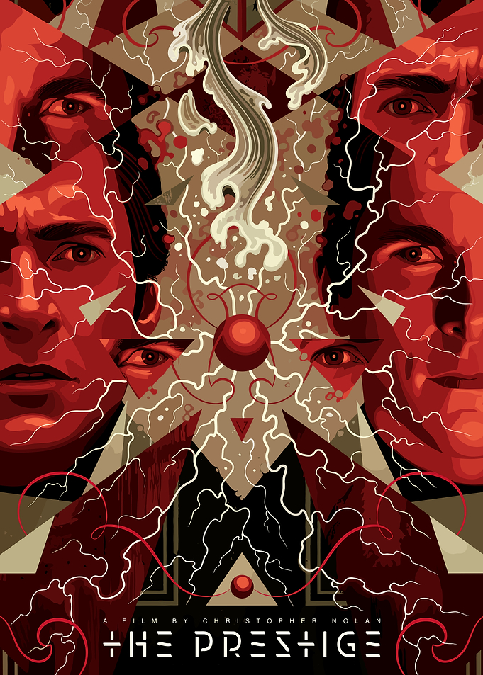 The Prestige movie poster illustration