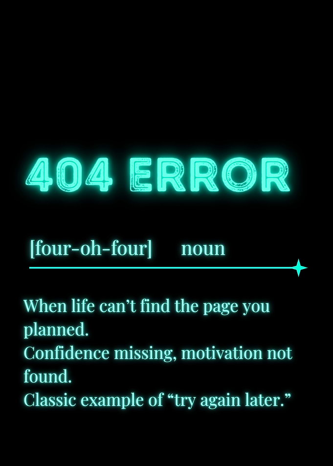 404 Error Definition Neon Sign