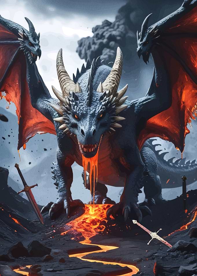 Dragon Lava Swords
