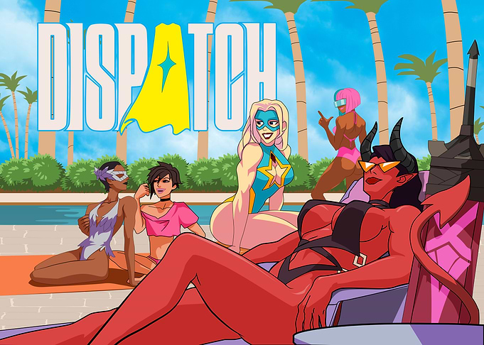 Dispatch female hero Poolside Relaxation