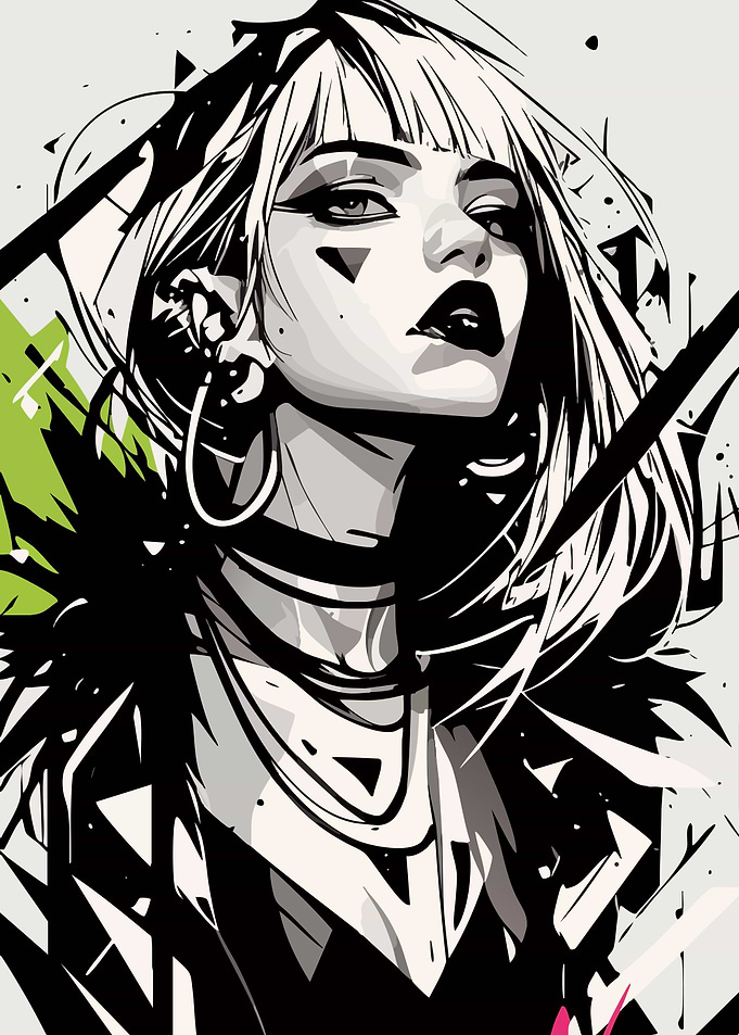 Edgy Woman Portrait