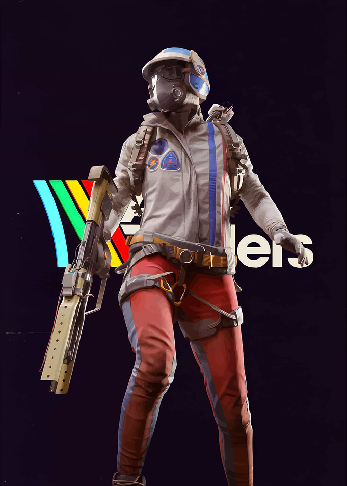 Sci-Fi Character with Weapon