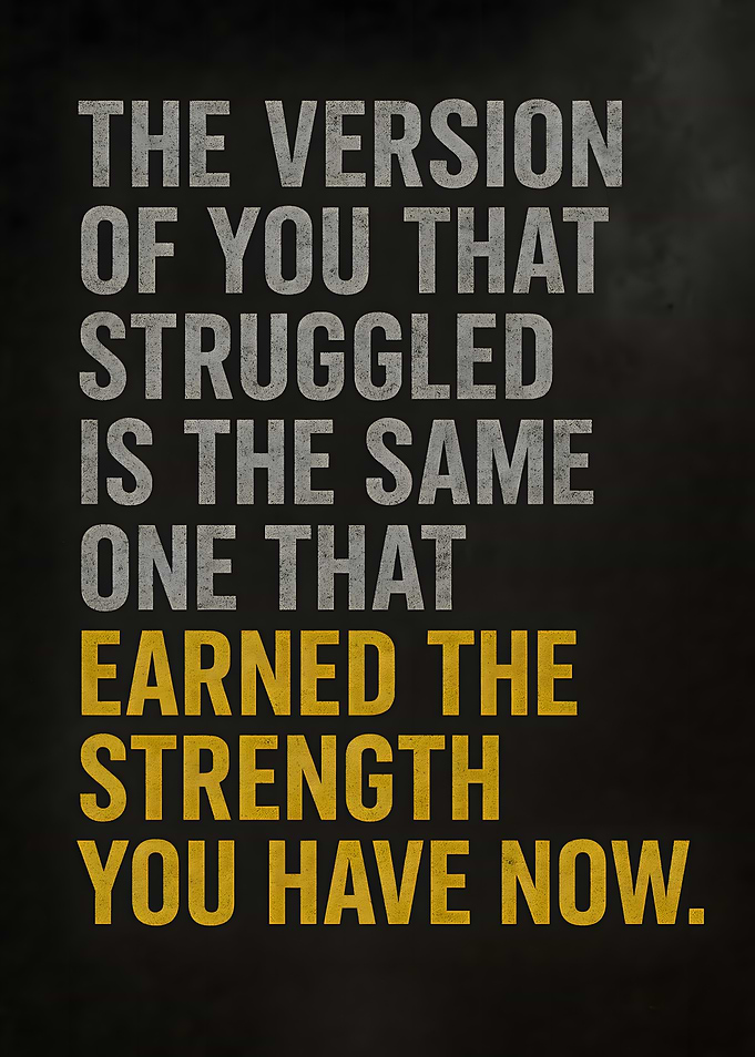 Earned the Strength | Personal Growth and Resilience Motivation Poster
