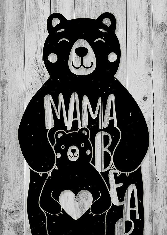 Mama Bear and Baby Bear Art