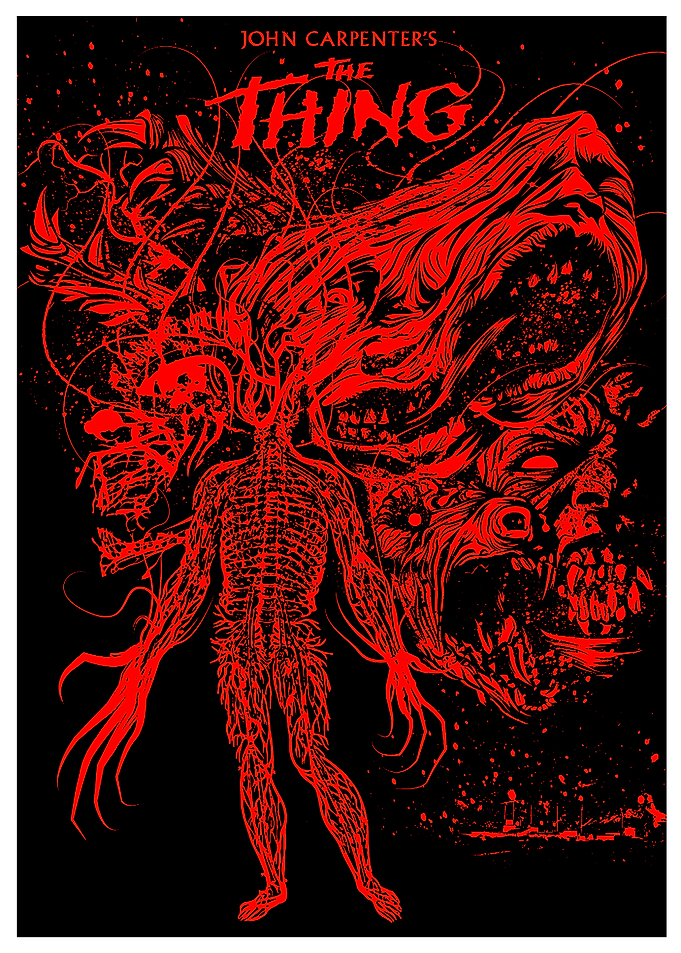 John Carpenter's The Thing Red Poster