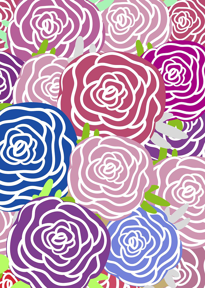 Colorful Rose Pattern