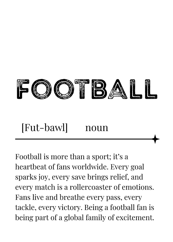 Football Definition Text Art