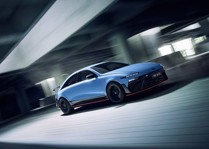 Blue Hyundai Ioniq 6 N