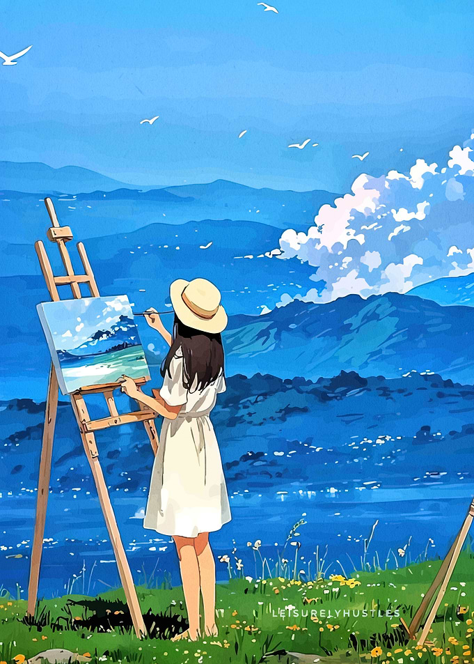 Girl Landscape Canvas