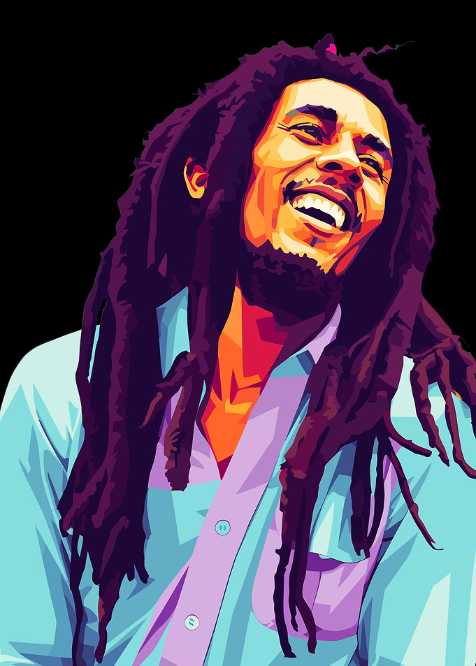 Bob Marley Portrait Pop Art