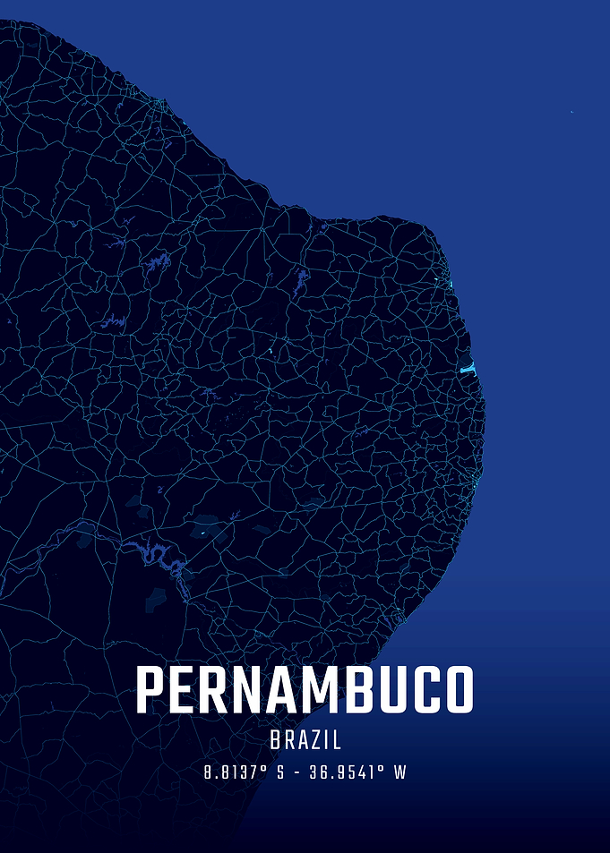 Pernambuco Midnight City Map
